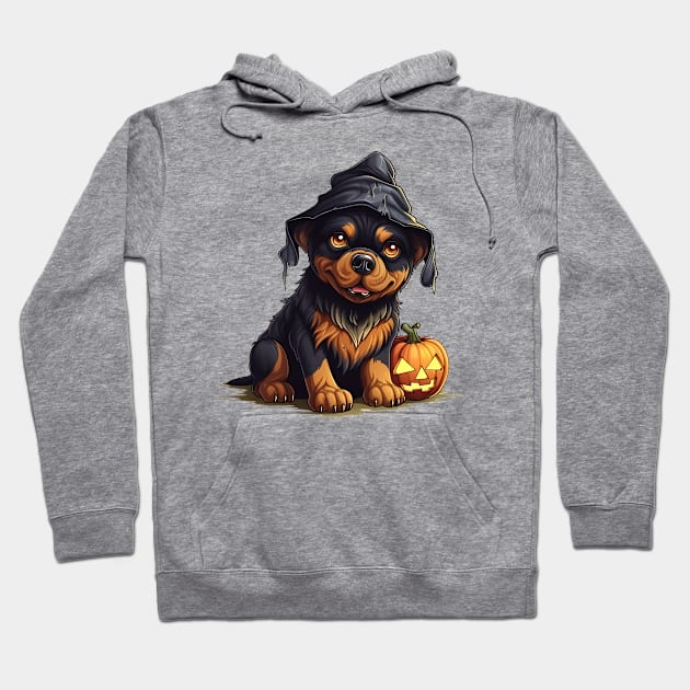 Halloween Rottweiler Dog #2 Hoodie by Chromatic Fusion Studio